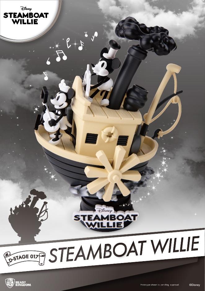 Disney - 90Th Mickey Anniversary Steamboart Willie Diorama (15 Cm) Figurines