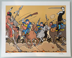 COMICS Affiche : The Bluecoats 'Blutch & Chesterfield - The Charge' (Lambil) (°2009)