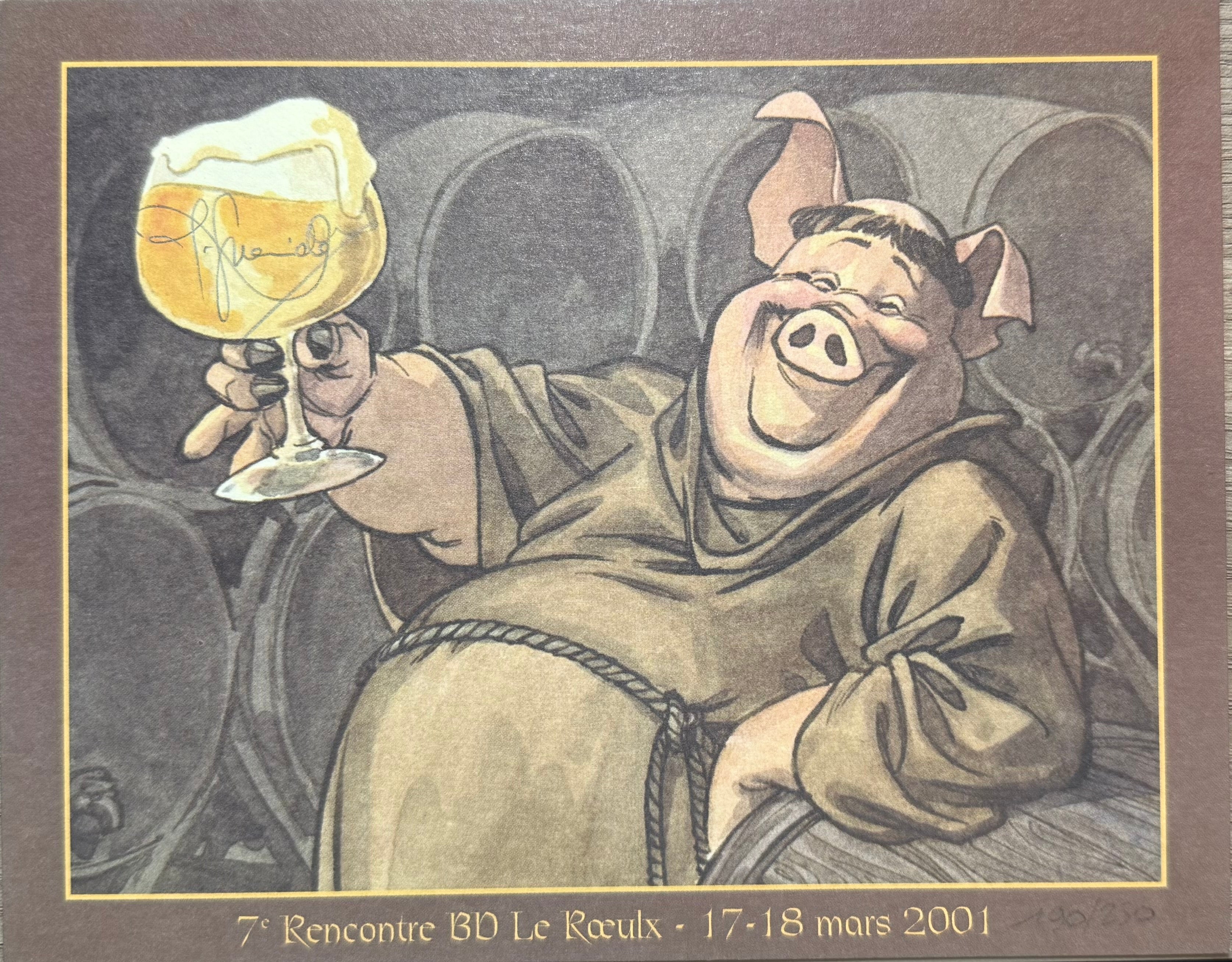 COMICS Ex-libris : Blacksad "7e Rencontre BD Le Roeul - 17-18 mars 2001" (Guarnido Juanjo)