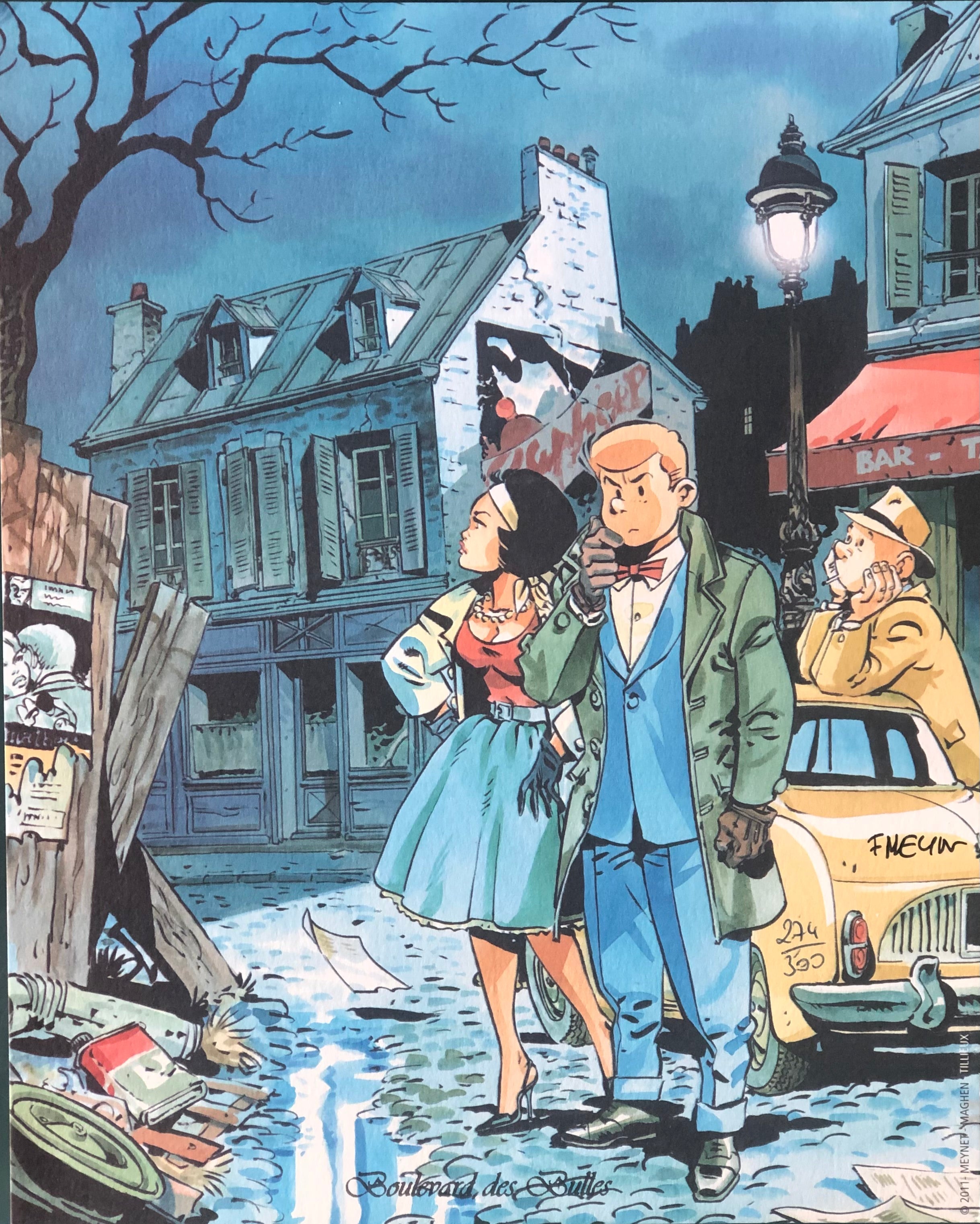 COMICS Ex-libris : Hommage Gil Jourdan / Hommage Guus Slim (Meynet Felix)
