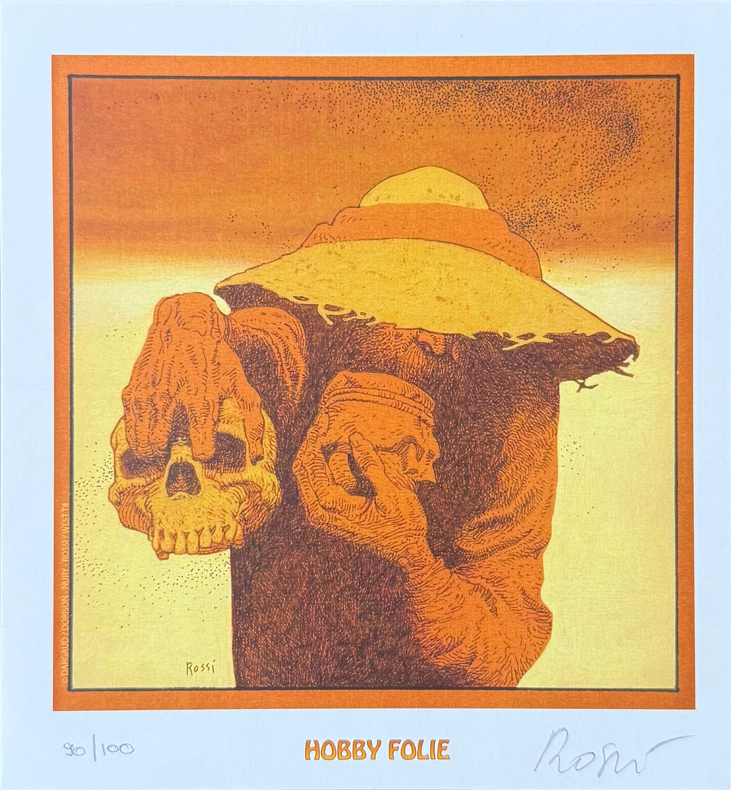Ex-libris Rossi – W.E.S.T. "Skull" – Numbered & Signed - 2008