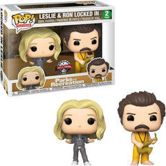 Funko POP! Television - Parks & Recreation - Leslie & Ron Locked In (2Pack) Exclusive