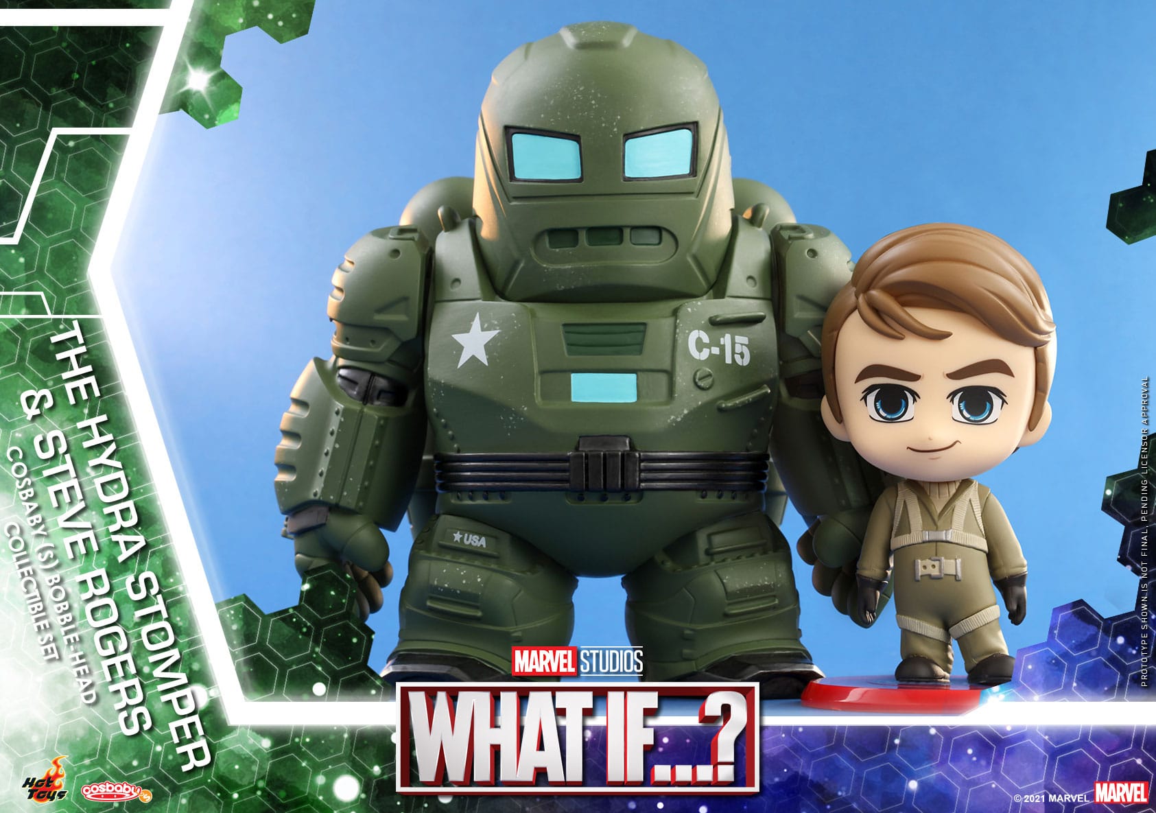 HOT TOYS - Marvel, What If...? (Cosbaby Serie) - Hydra Stomper & Steve Rogers (10cm)