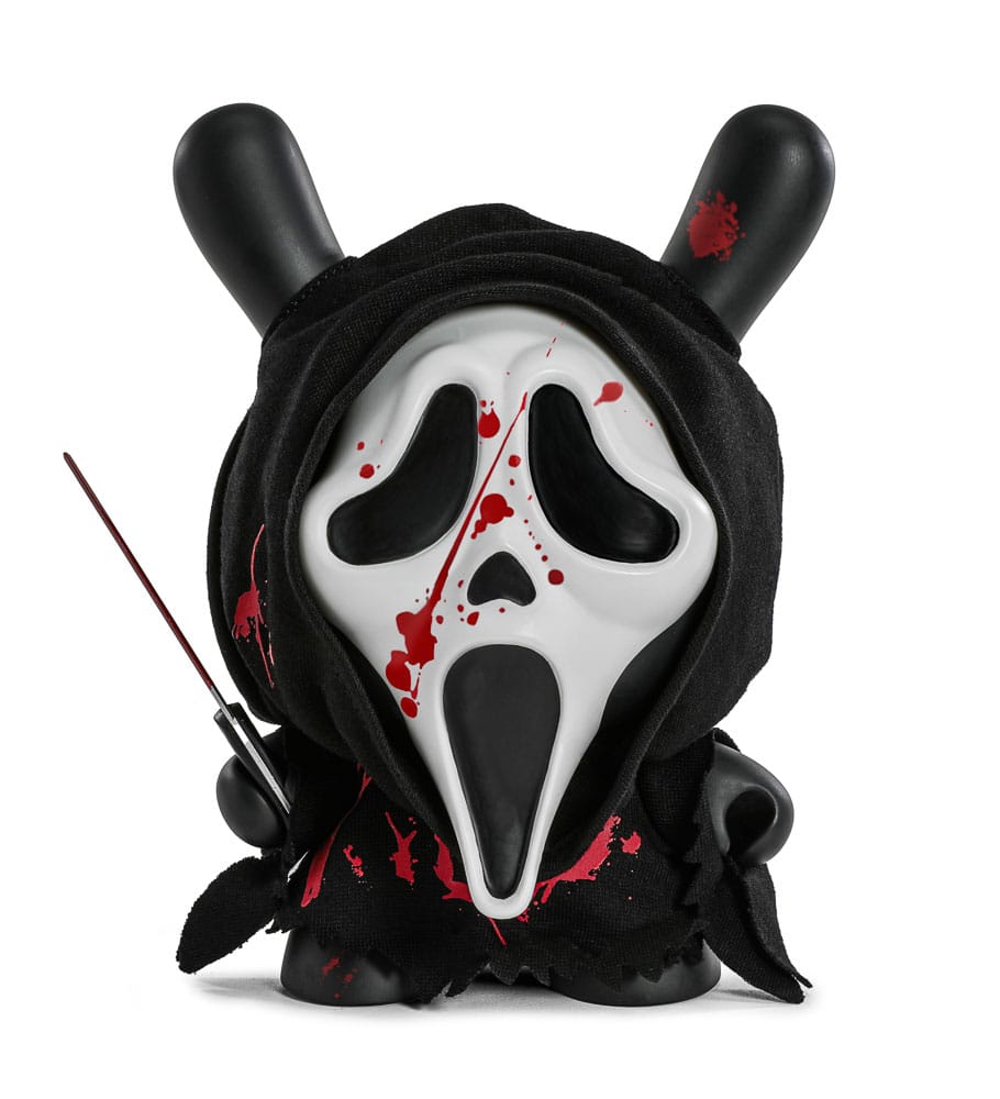 KIDROBOT Vinyl Figure - Dunny Art Toy, Scream : Ghost Face, Bloody Edition (GITD) (20cm) Exclusive