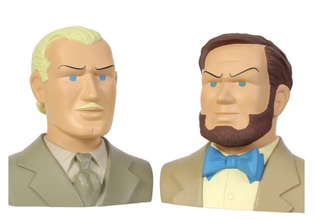 LEBLON-DELIENNE Resin Bust – Blake & Mortimer (Coloured) 27 cm - Limited & Numbered - 777 pcs. - 2004