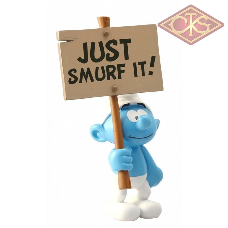 PLASTOY Collectoys - The Smurfs - Smurft w/ Singn "Just SMURF it !"