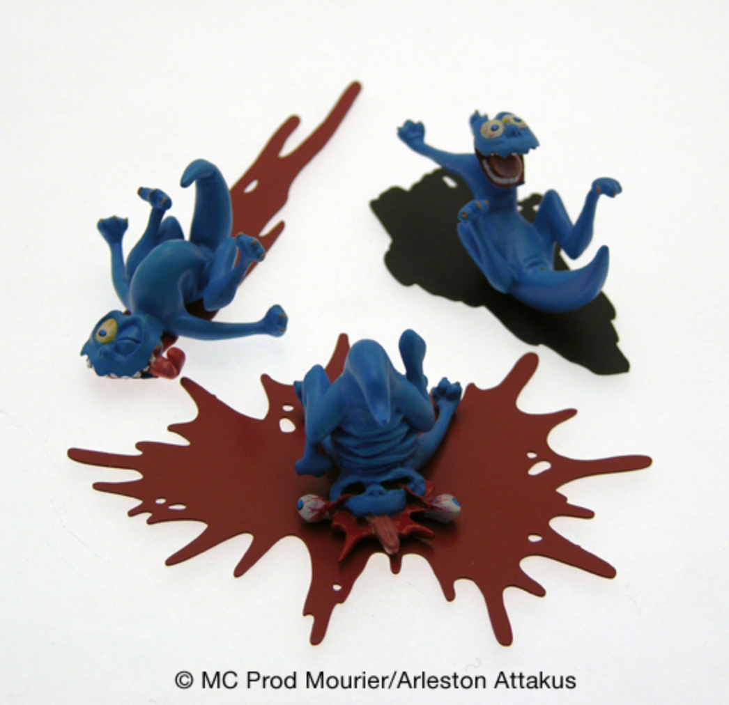 ATTAKUS Metal - Trolls de Troy, Pack de 3 schfoumpfs (n°1) (Limited & Numbered) (4cm)