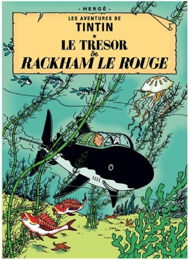 Tintin Poster “Le Trésor de Rackham Le Rouge" (50cm x 70cm) (ref. 22110)