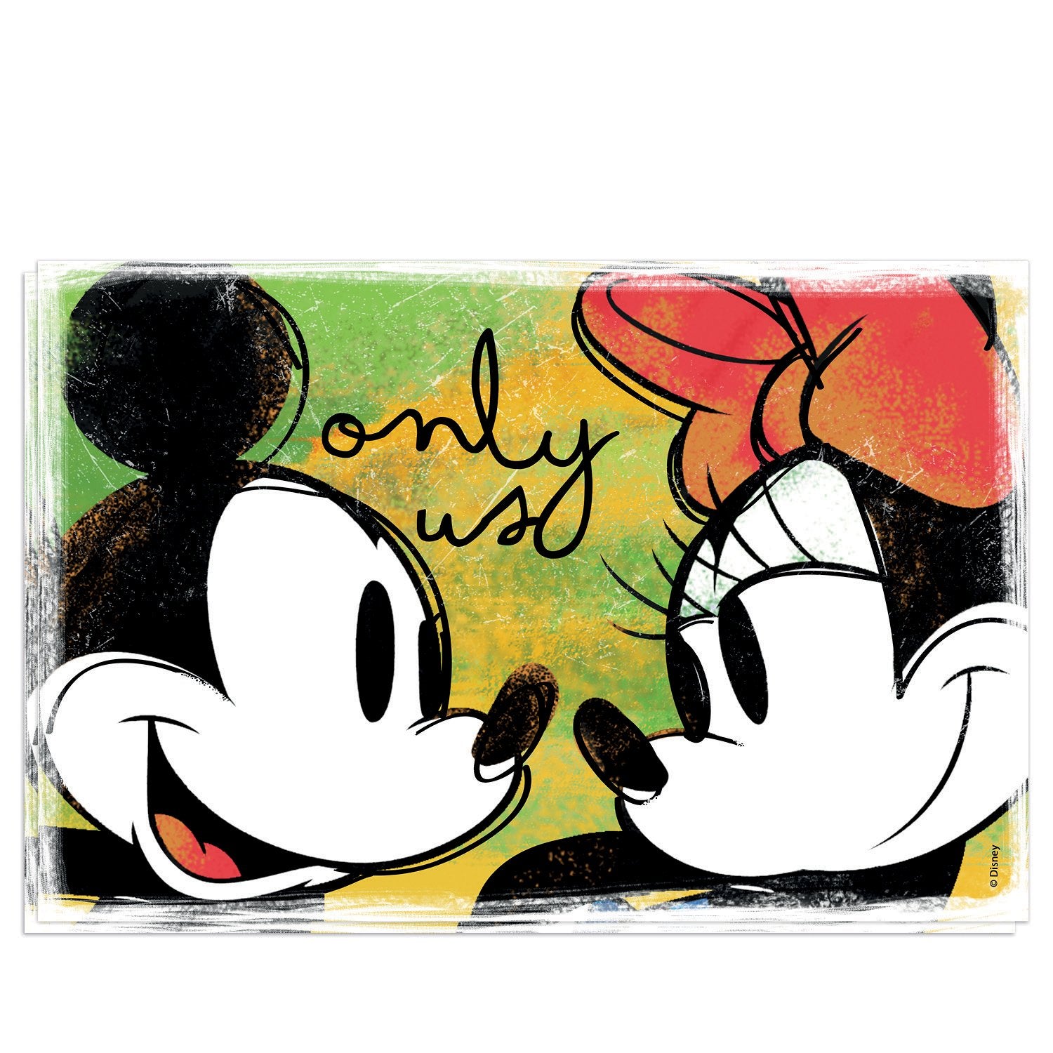 Disney - Mickey & Minnie Placemat Green Only Us (Set Of 2)