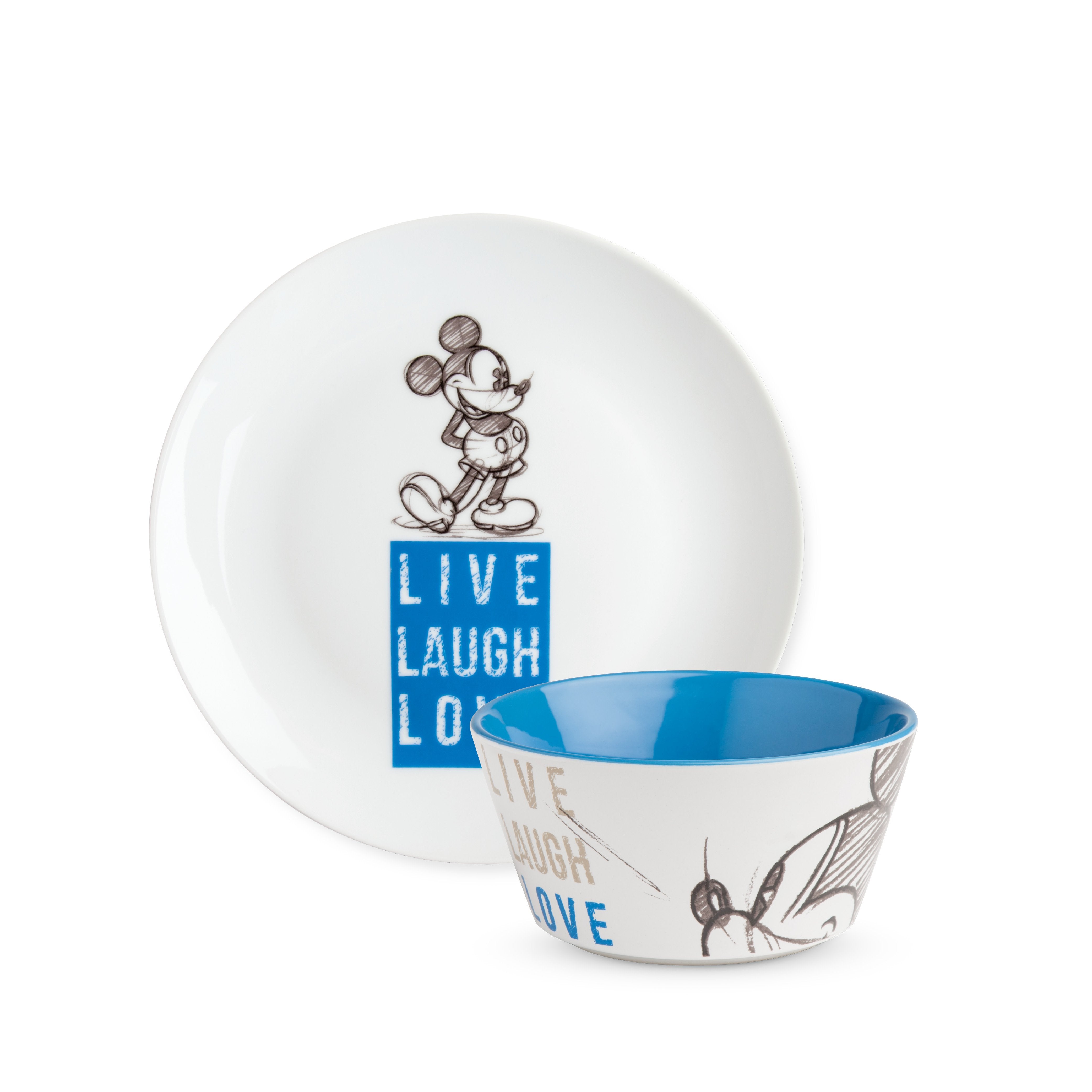 Disney - Minnie Mouse Set Desert Blue: Plate + Bowl In Gift Box