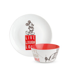 Disney - Minnie Mouse Set Desert Red: Plate + Bowl In Gift Box