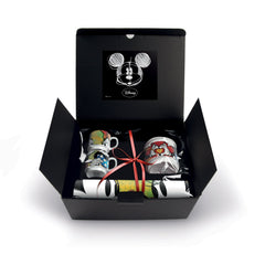 Disney - Mickey & Minnie Gift Box Green: 2 Stackable Espresso Cups + Sugar Bowl Placemat Set