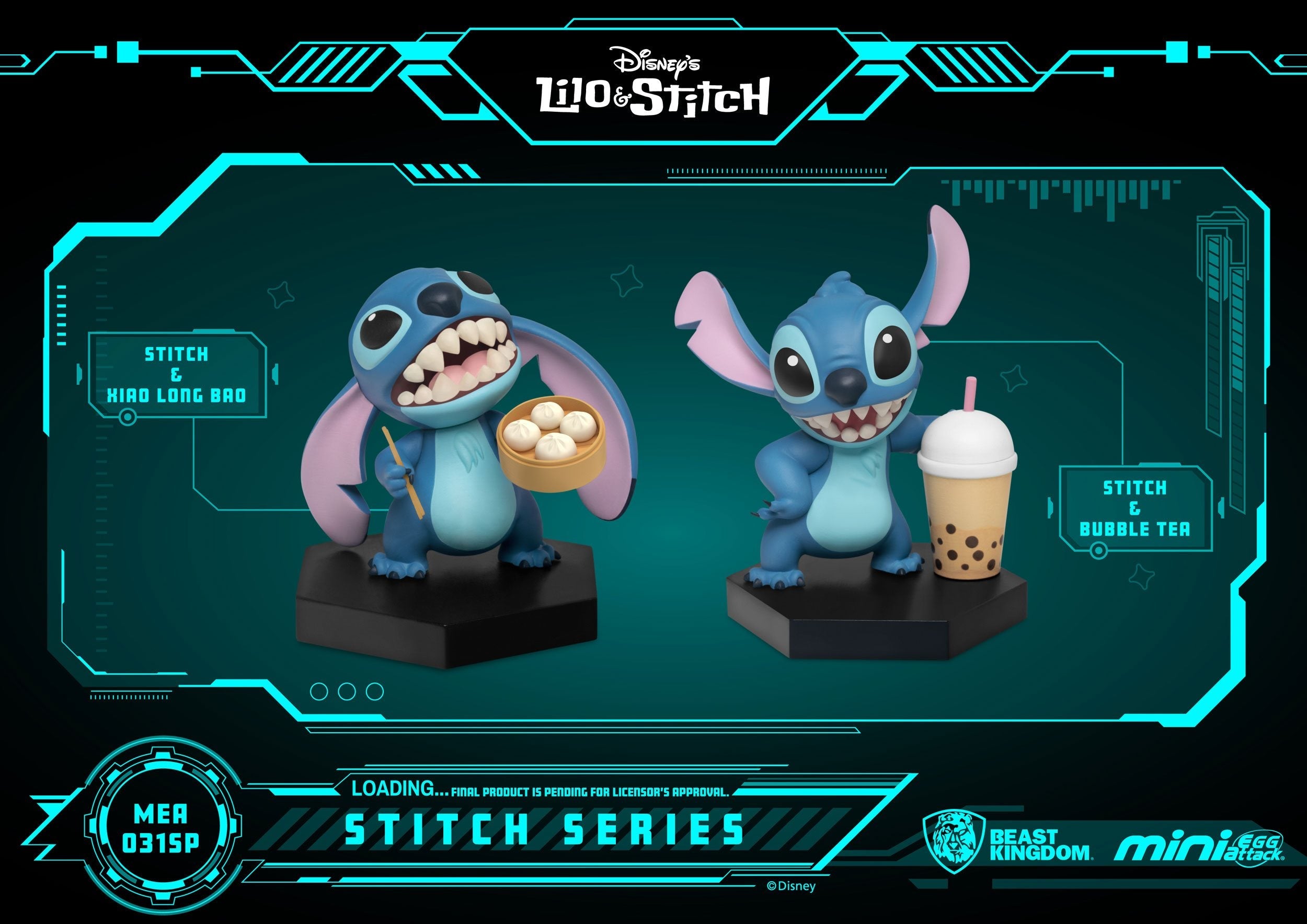BEAST KINGDOM - Mini Egg Attack Figure - Disney, Lilo & Stitch - Asian Cuisine (2Pack) (8cm)