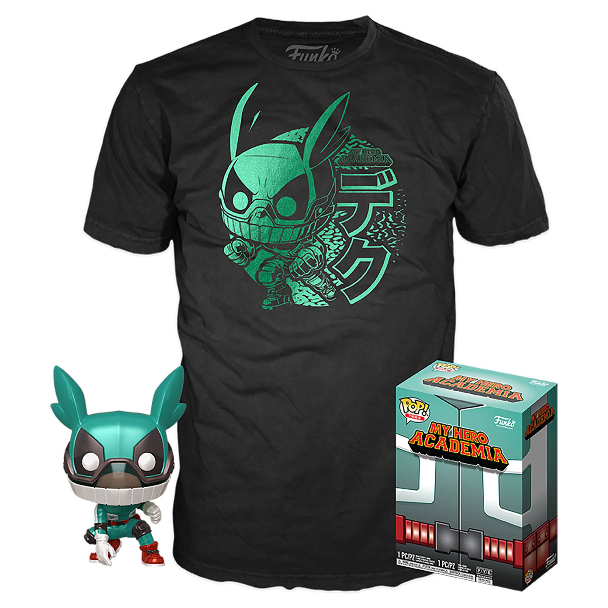 Funko Pop! Tees - Animation My Hero Academia Izuku Midoriya (Metallic) + T-Shirt (603) Exclusive Pop