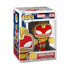 Funko POP! Marvel - Holiday -Gingerbread Captain Marvel (936)