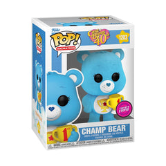 Funko Pop! Animation - Care Bears 40Th Anniversary Champ Bear (Flocked) (1203) Chase Pop