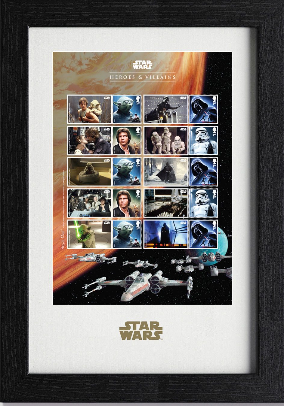 Star Wars - Framed Stamps Collector (43 X 29 Cm)