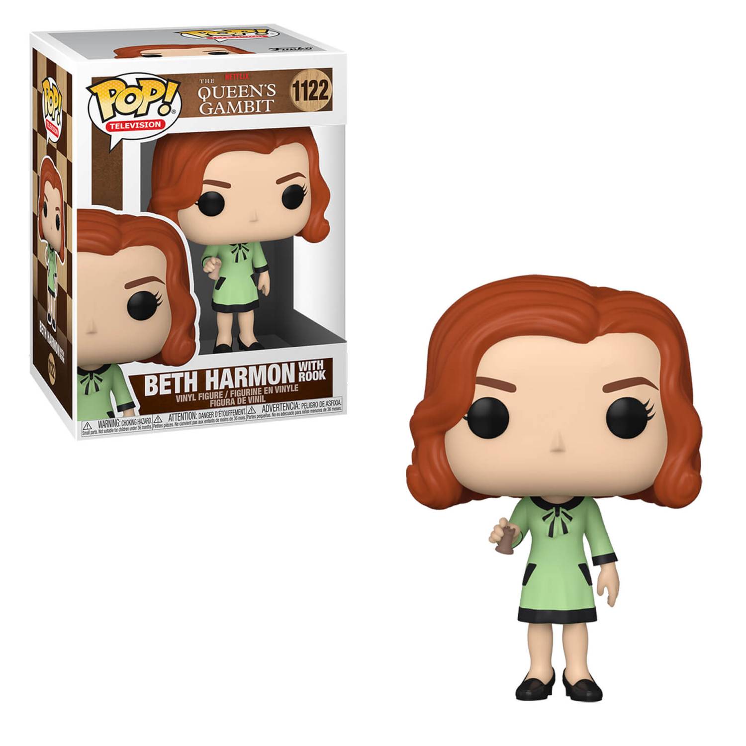 Funko POP Television - The Queen's Gambit - Beth Harmon (w/ Rook) (1122)
