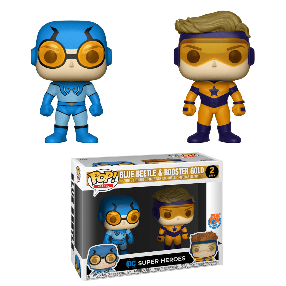 Funko Pop! Heroes - Super Blue Beetle & Booster Gold (2Pack) Exclusive Figurines