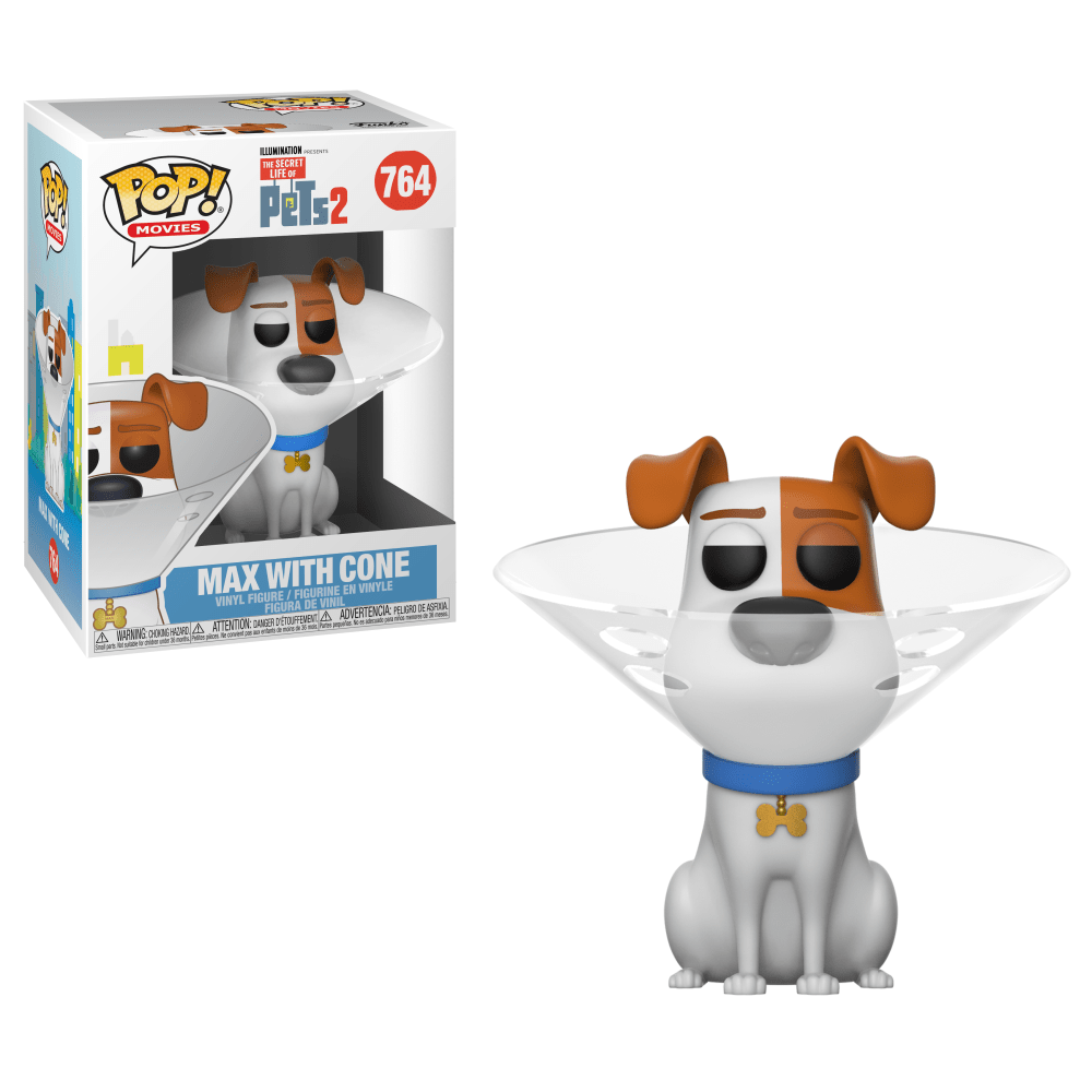 Funko Pop! Movies - The Secret Life Of Pets 2 Max With Cone (764) Figurines