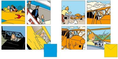 Tintin - Postcards Planes (Set Of 8 Cards)