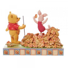 DISNEY TRADITIONS Figure - Winnie The Pooh - Piglet & Pooh Autum Leaves "Jumping into Fall" (14cm)