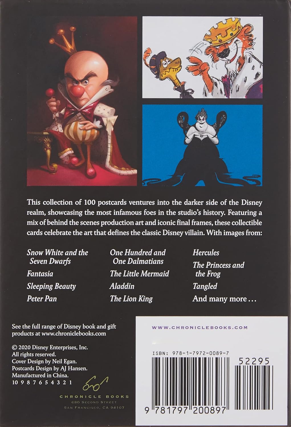 Postcard Box - The Disney Villains - 100 Collectible Postcards