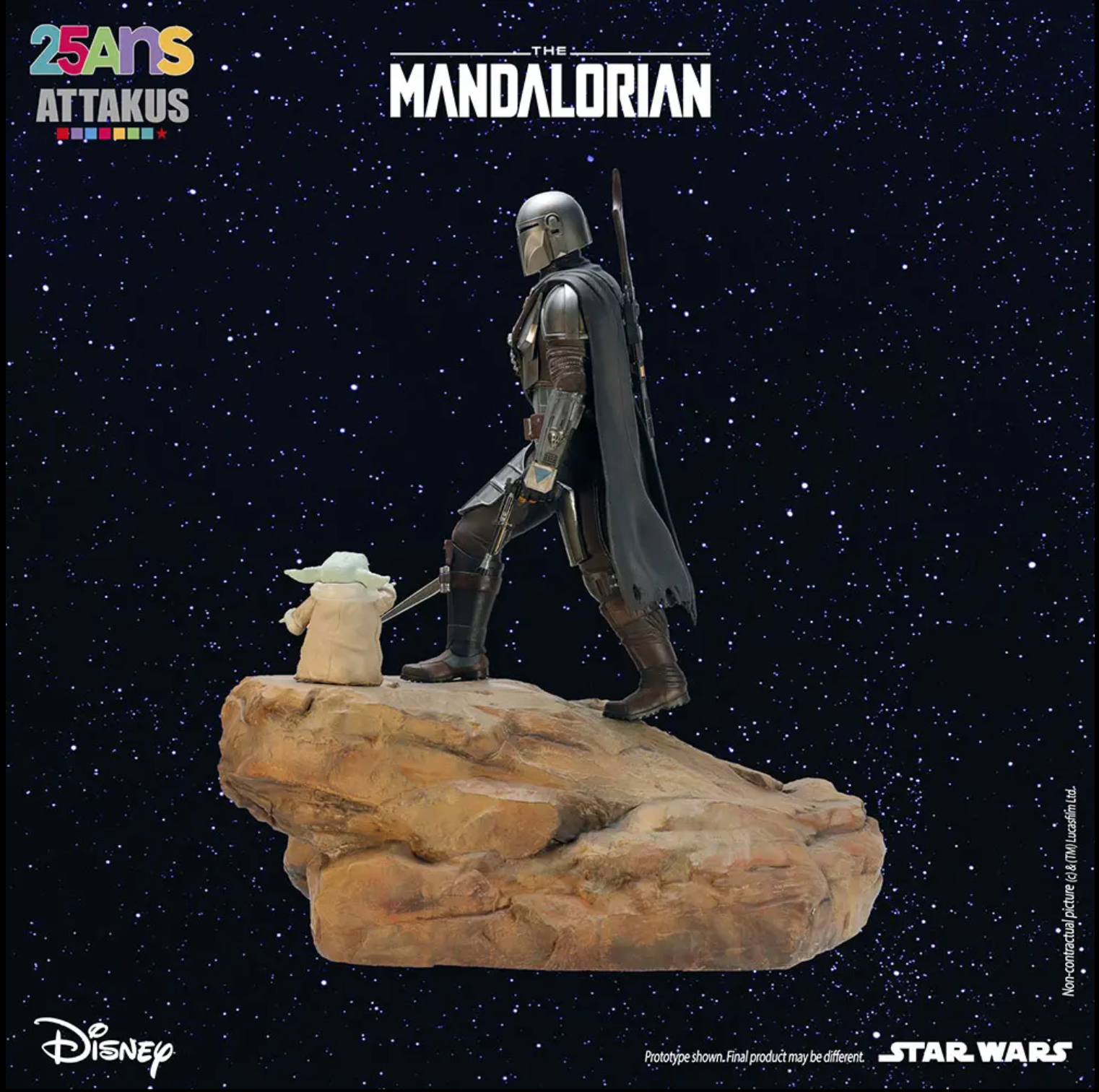 ATTAKUS  - Star Wars Statue - Diorama Collection - The Mandalorian & Grogu (1/5) (52cm)