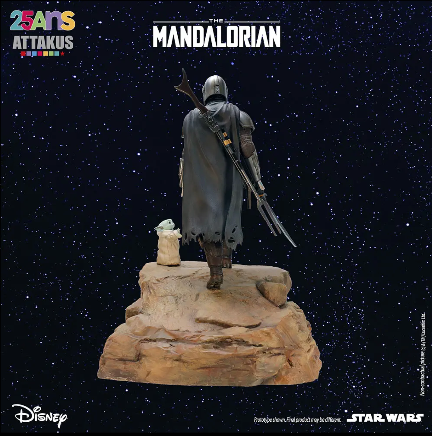 ATTAKUS  - Star Wars Statue - Diorama Collection - The Mandalorian & Grogu (1/5) (52cm)