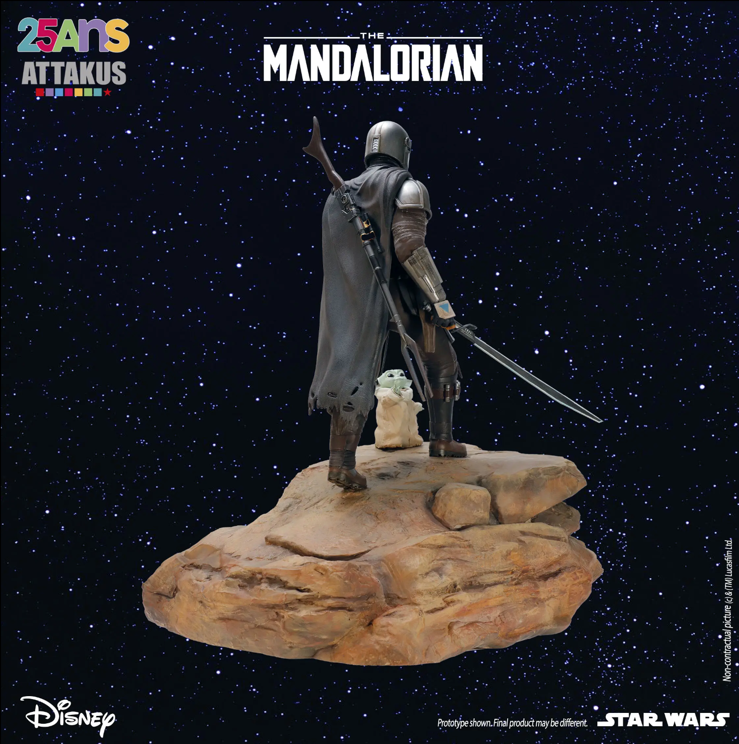 ATTAKUS  - Star Wars Statue - Diorama Collection - The Mandalorian & Grogu (1/5) (52cm)