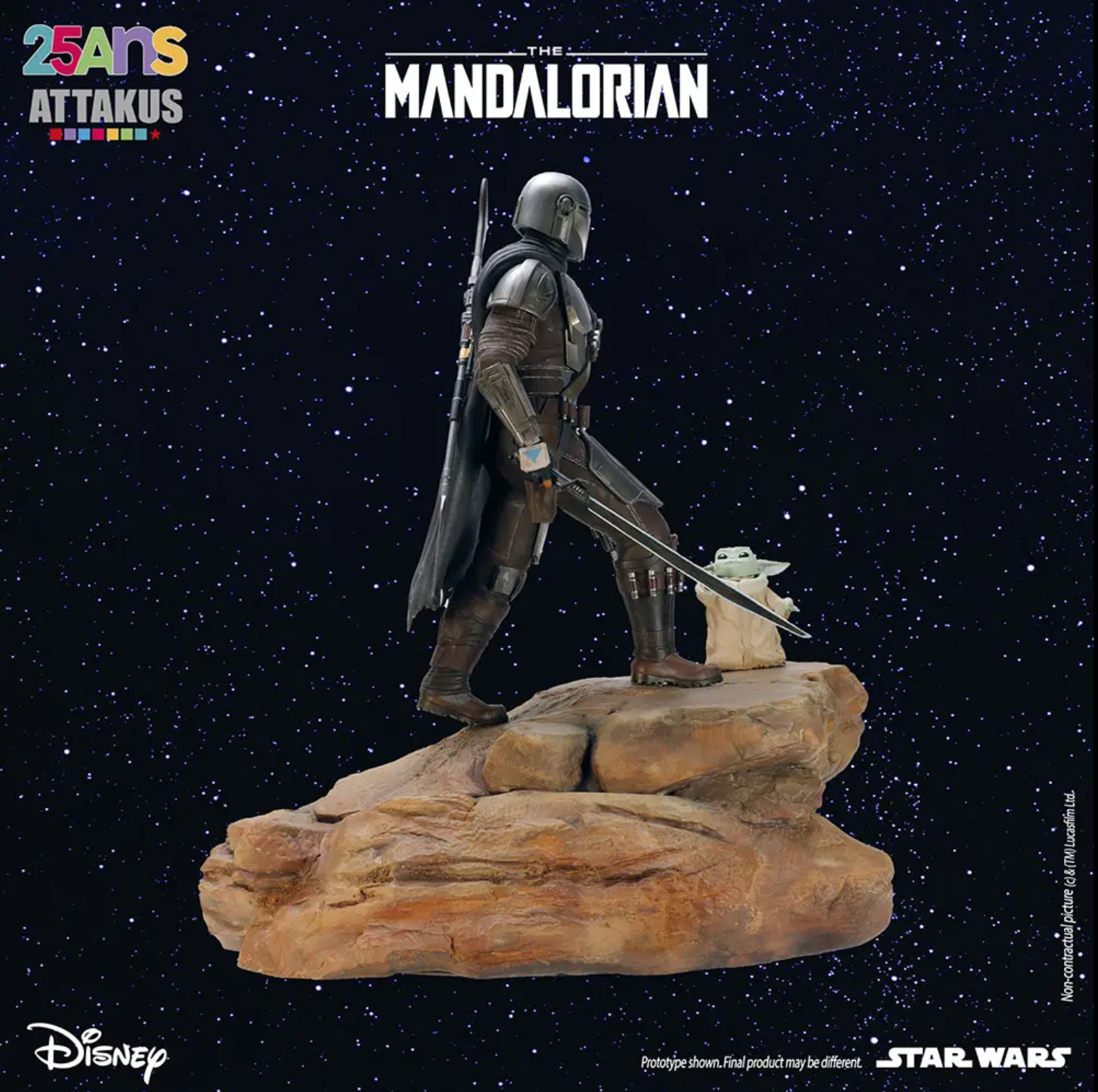 ATTAKUS  - Star Wars Statue - Diorama Collection - The Mandalorian & Grogu (1/5) (52cm)