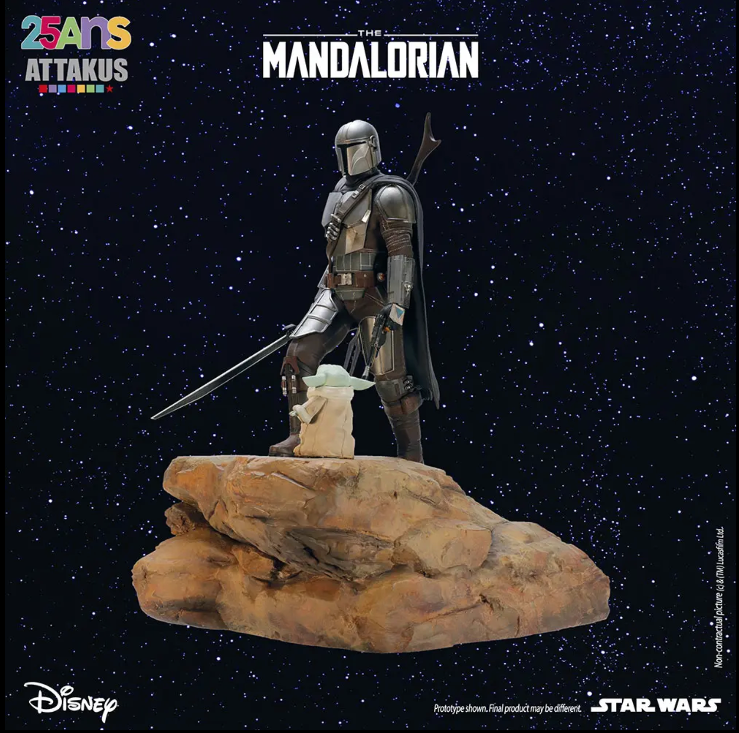 ATTAKUS  - Star Wars Statue - Diorama Collection - The Mandalorian & Grogu (1/5) (52cm)