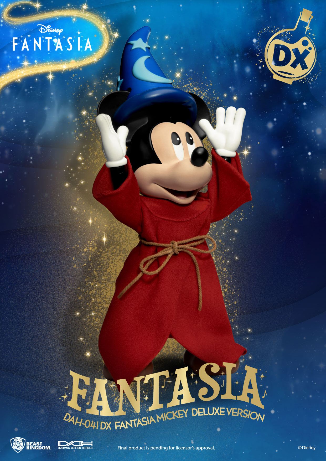 Beast Kingdom Action Figure - Disney The Sorcerers Apprentice Fantasia Mickey (Deluxe Version)