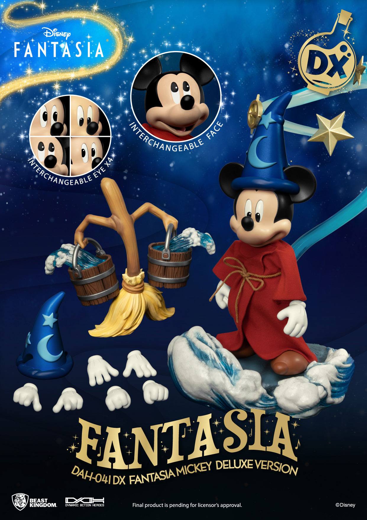 Beast Kingdom Action Figure - Disney The Sorcerers Apprentice Fantasia Mickey (Deluxe Version)