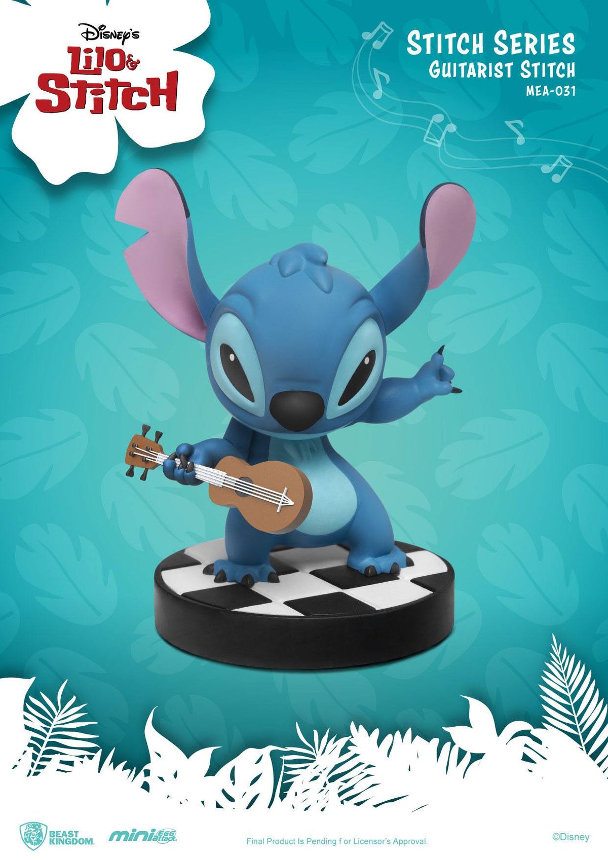 BEAST KINGDOM Mini Egg Attack Figure - Lilo & Stitch : Guitarist Stitch (8cm)