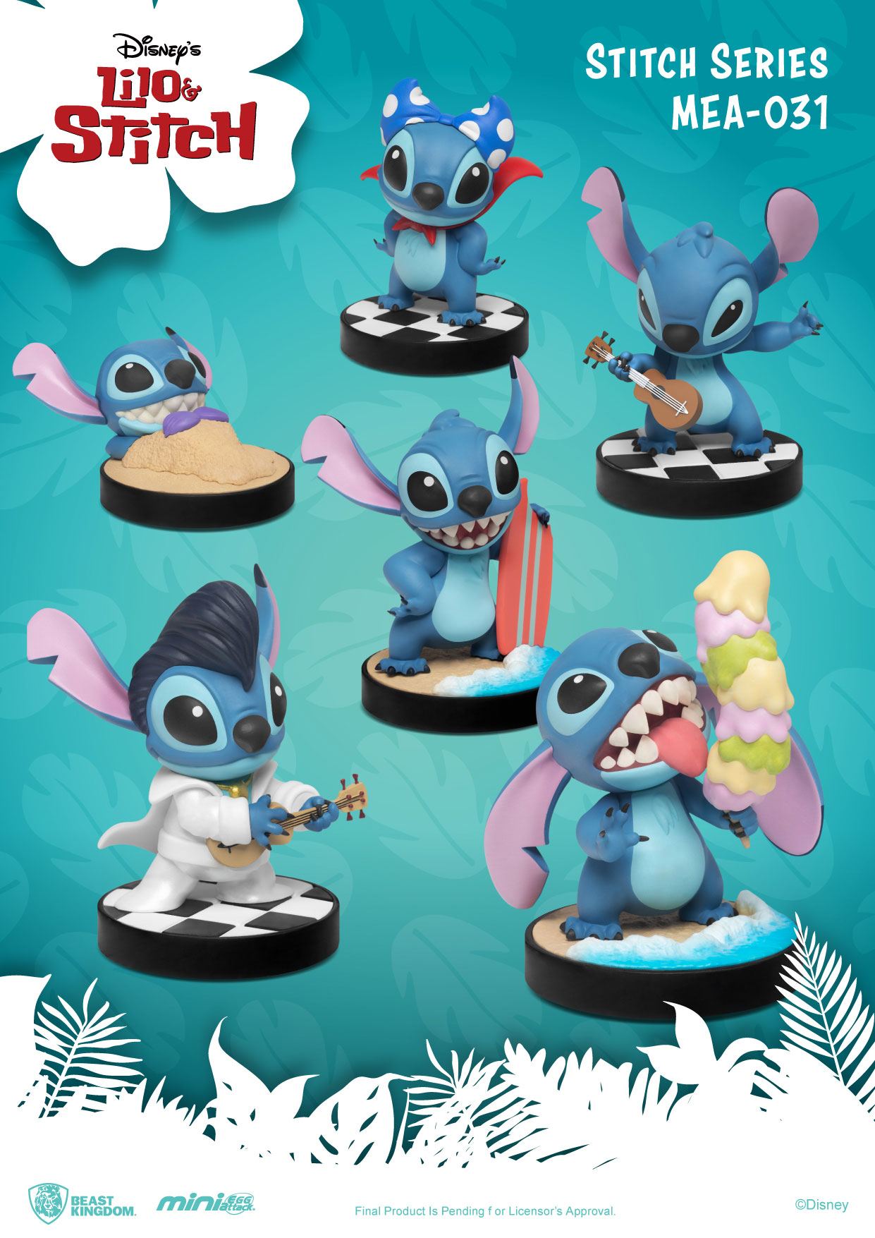 BEAST KINGDOM Mini Egg Attack Figure - Lilo & Stitch : Guitarist Stitch (8cm)