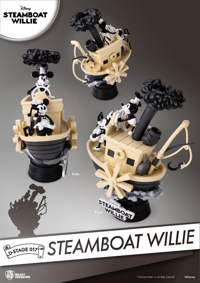 Disney - 90Th Mickey Anniversary Steamboart Willie Diorama (15 Cm) Figurines