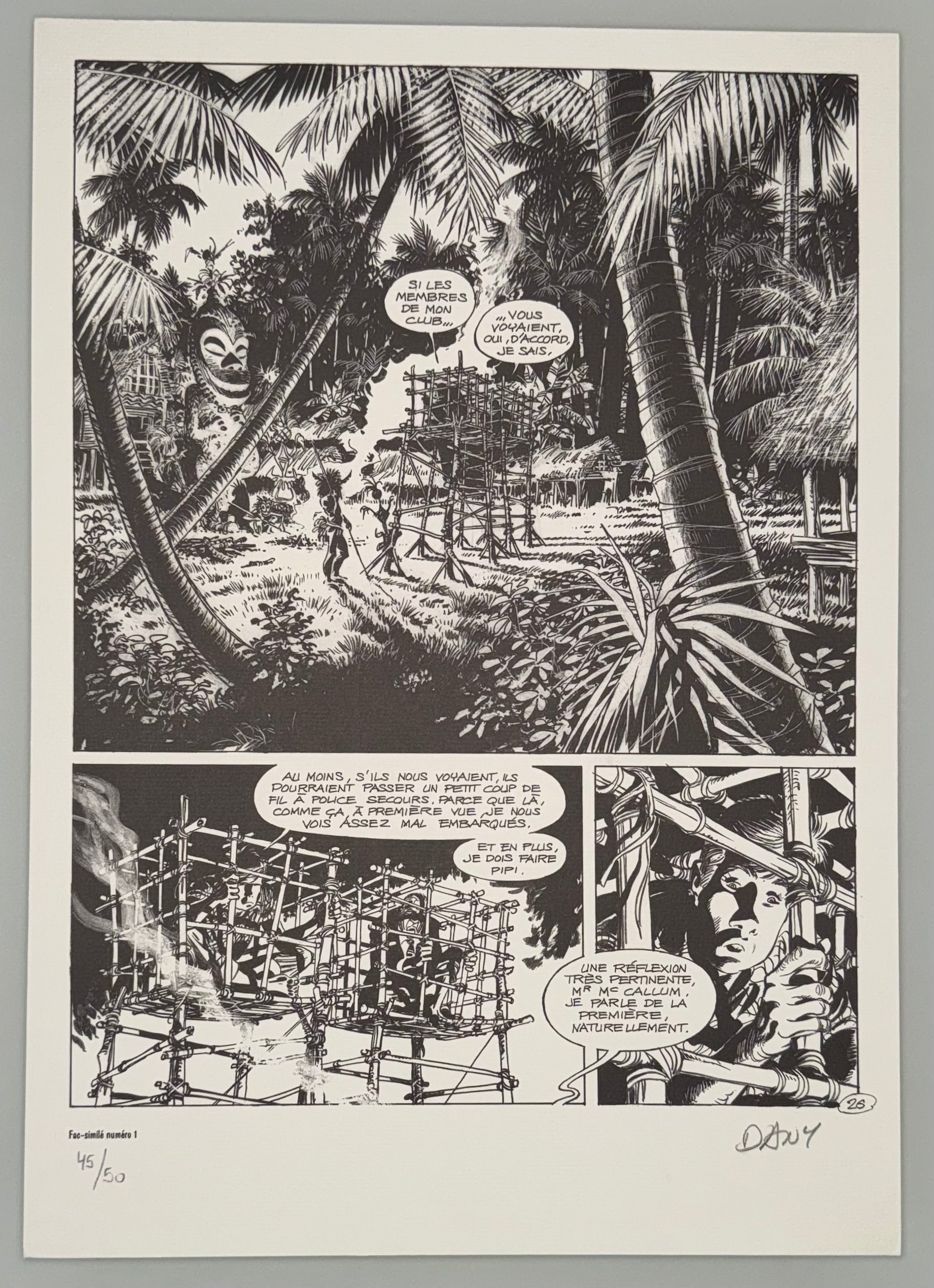 COMICS Affiche : Arlequin - Planche Arlequin (Dany) / 50 ex + signed