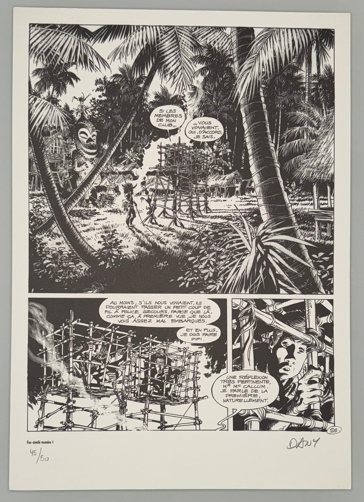 COMICS Affiche : Arlequin - Planche Arlequin (Dany) / 50 ex + signed