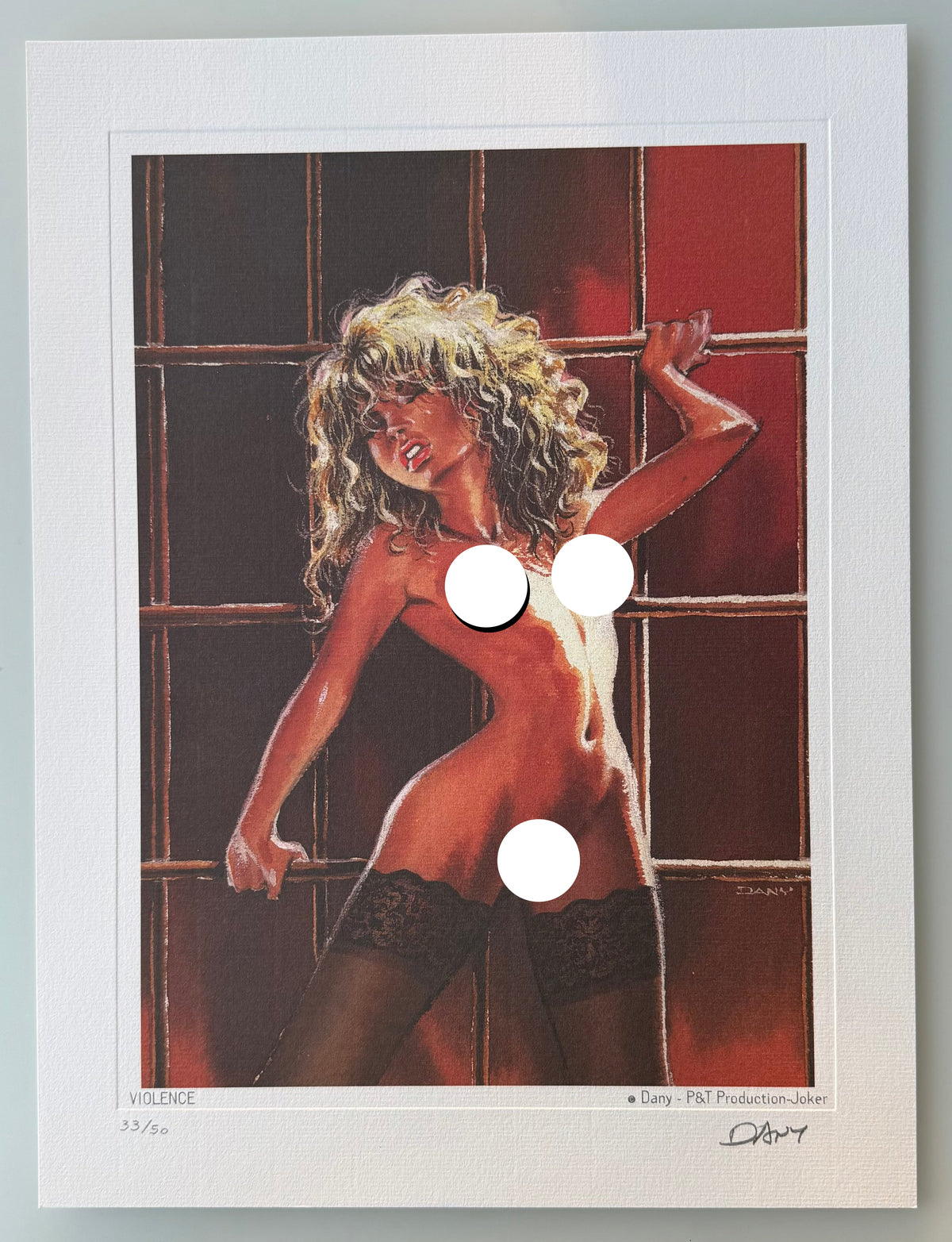 COMICS Affiche : Pin-Up 'Violence' (Dany) / 50 ex + signed