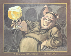 COMICS Ex-libris : Blacksad "7e Rencontre BD Le Roeul - 17-18 mars 2001" (Guarnido Juanjo)