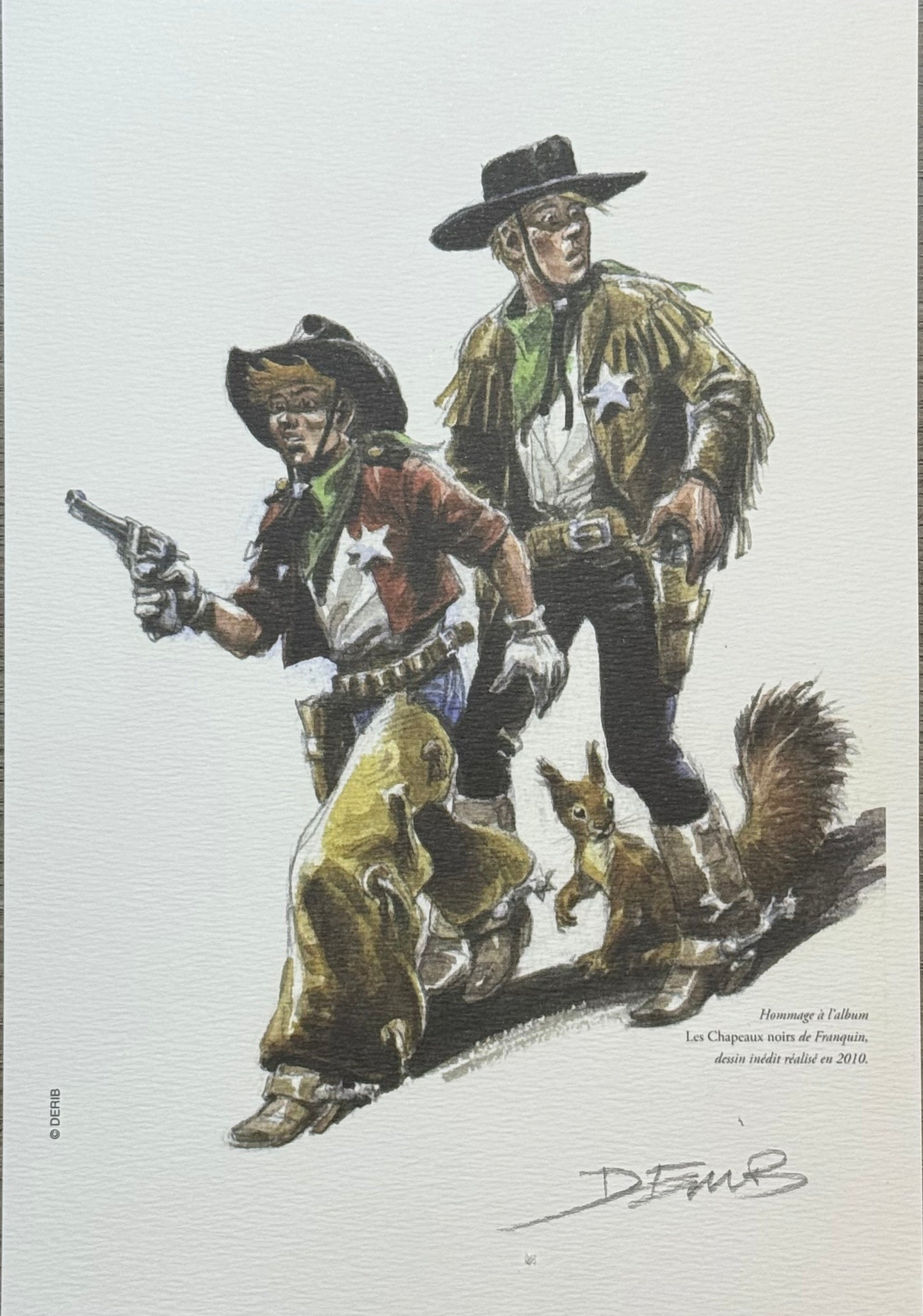 COMICS Ex-libris : Spirou & Fantasio "Hommage à Franquin" (Derib)