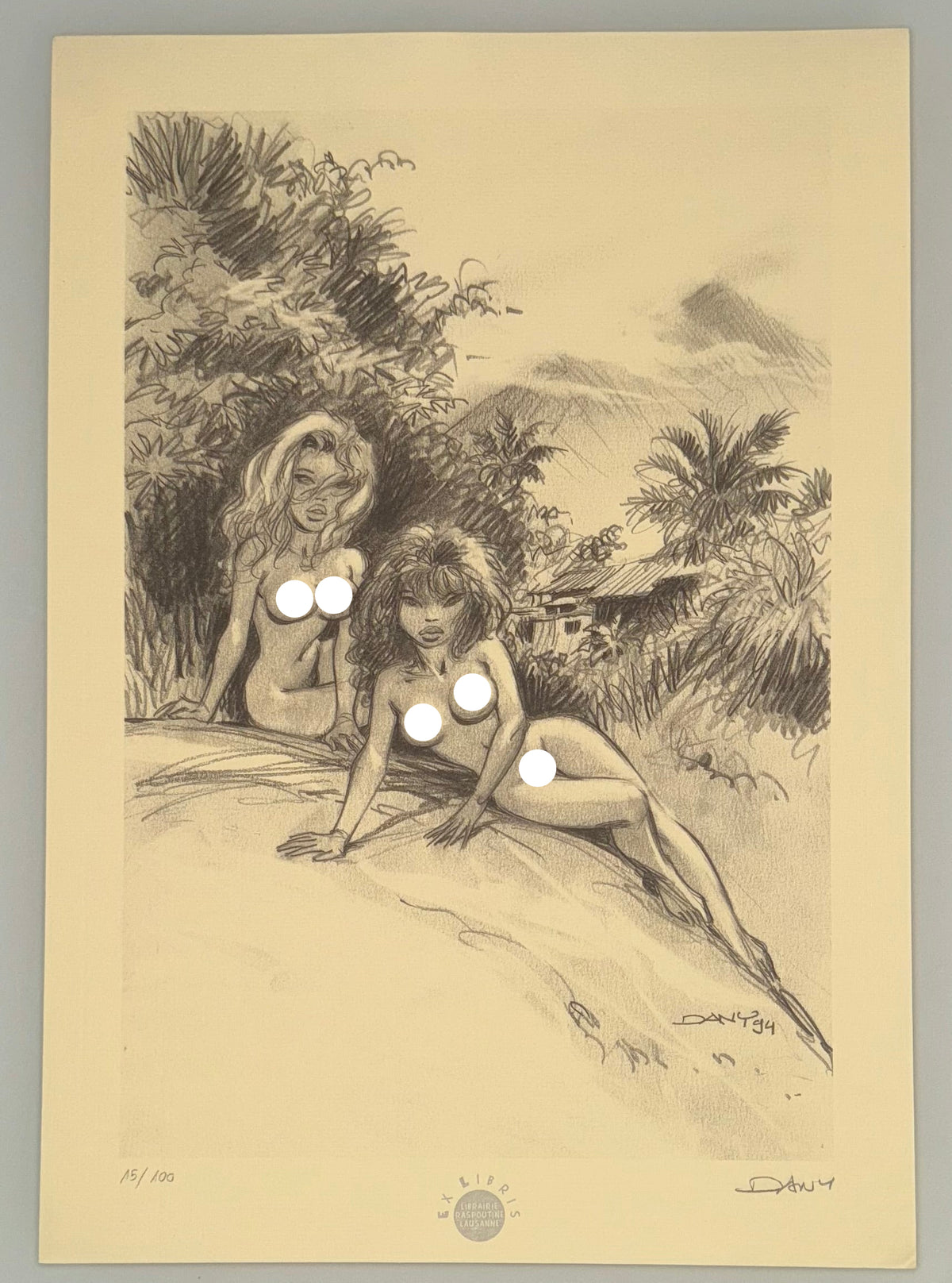COMICS Print : Pin-Up - Aren't you ashamed ? (Dany) / 100 ex + signed