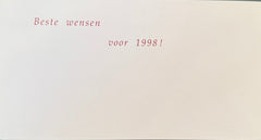 COMICS Print : Suske en Wiske 'Nieuwjaarskaart 1998' (Geerts Paul) (°1998)