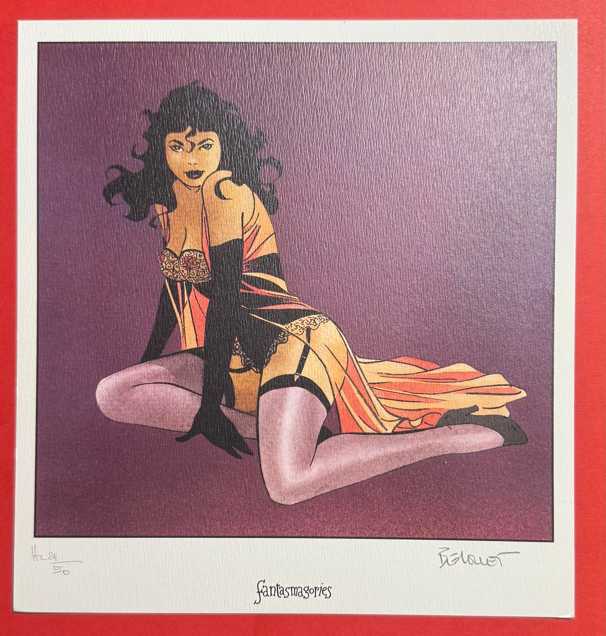 Comics Ex-Libris – Pin-Up "Colonel Abel" by Philippe Berthet (Signed & Numbered, 1999)