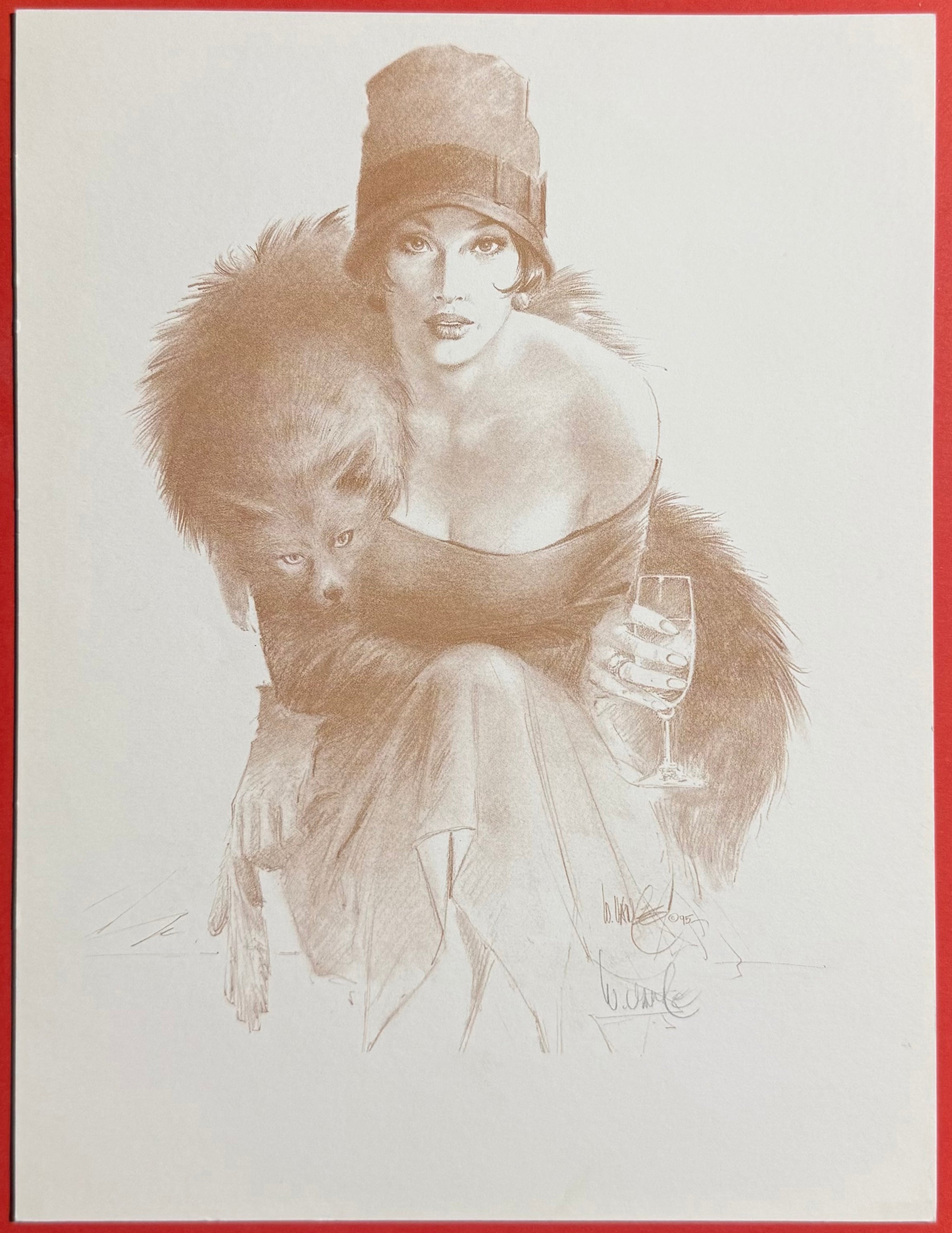 Comics Ex-Libris – XIII "Lady with Hat" by Vance (Signed, 1999)