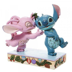 Disney Traditions, Figurine - Lilo & Stitch, Stitch & Angel "Mistletoe Kiss" - 15 cm
