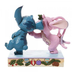 Disney Traditions, Figurine - Lilo & Stitch, Stitch & Angel "Mistletoe Kiss" - 15 cm