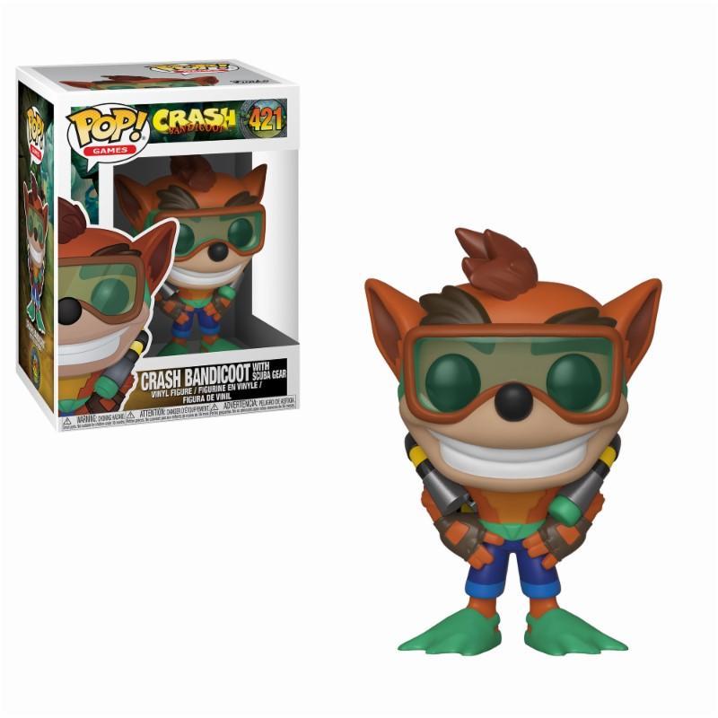 Funko Pop! Games - Crash Bandicoot (With Scuba Gear) (421) Figurines