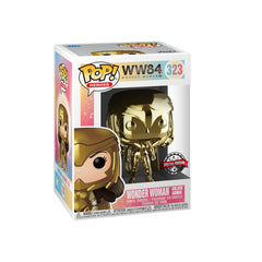 Funko POP! Heroes - Wonder Woman, WW84 - Wonder Woman Golden Armor (Gold Chrome) (323) Exclusive